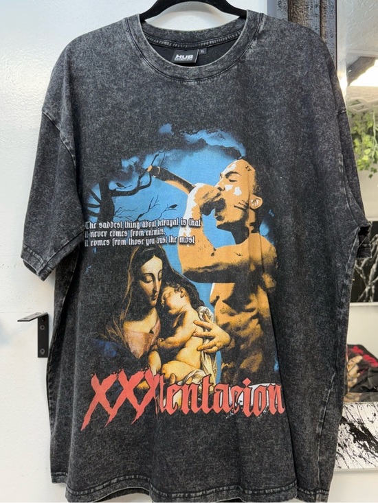 Other - XXXTentacion Graphic Black Mineral Wash Rap Tee